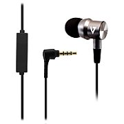 STEREO EARBUDS ALUMINUM W/MIC/1.2M CABLE 3.5MM SILVER_2