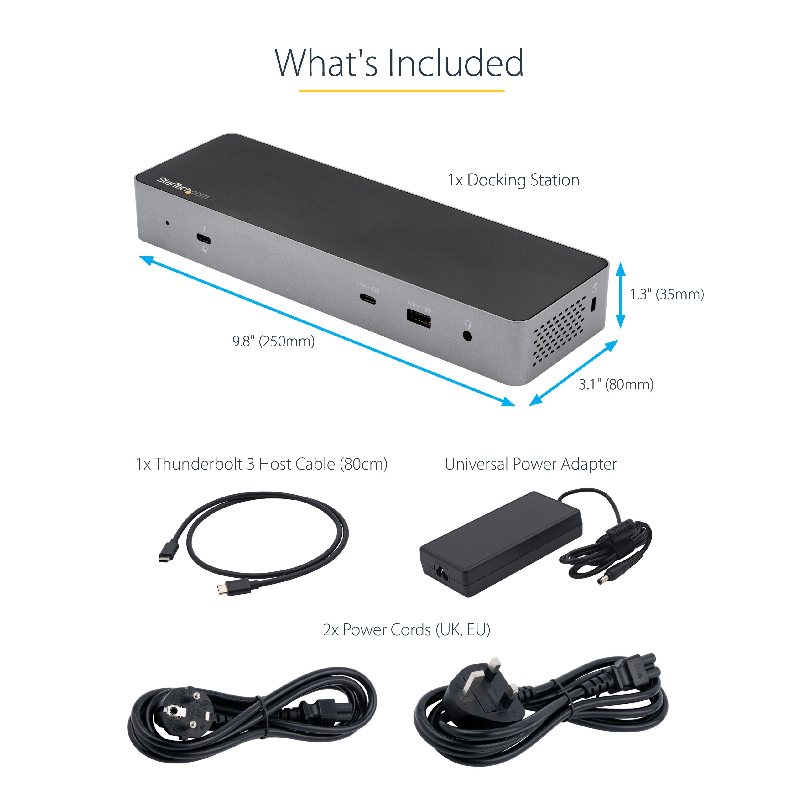 TB3/USB-C DOCK - DUAL DP/HDMI/96W PD - 5X USB HUB_12