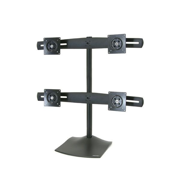 DS100 SERIE QUAD LCD STAND/BLACK MAX 24IN CROSSBAR 4CLAMP_4