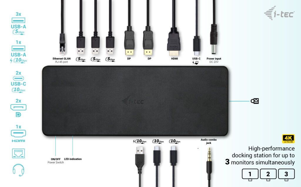 I-TEC USB-C 3X 4K LCD GEN2 PRO/I-TEC USB-C DOCK PD 100W_5