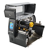 TT Printer ZT411 4 , 600 dpi, Euro and UK cord, Serial, USB, 10/100 Ethernet, Bluetooth 4.1/MFi, USB Host, Peel w/ Full Rewind, EZPL