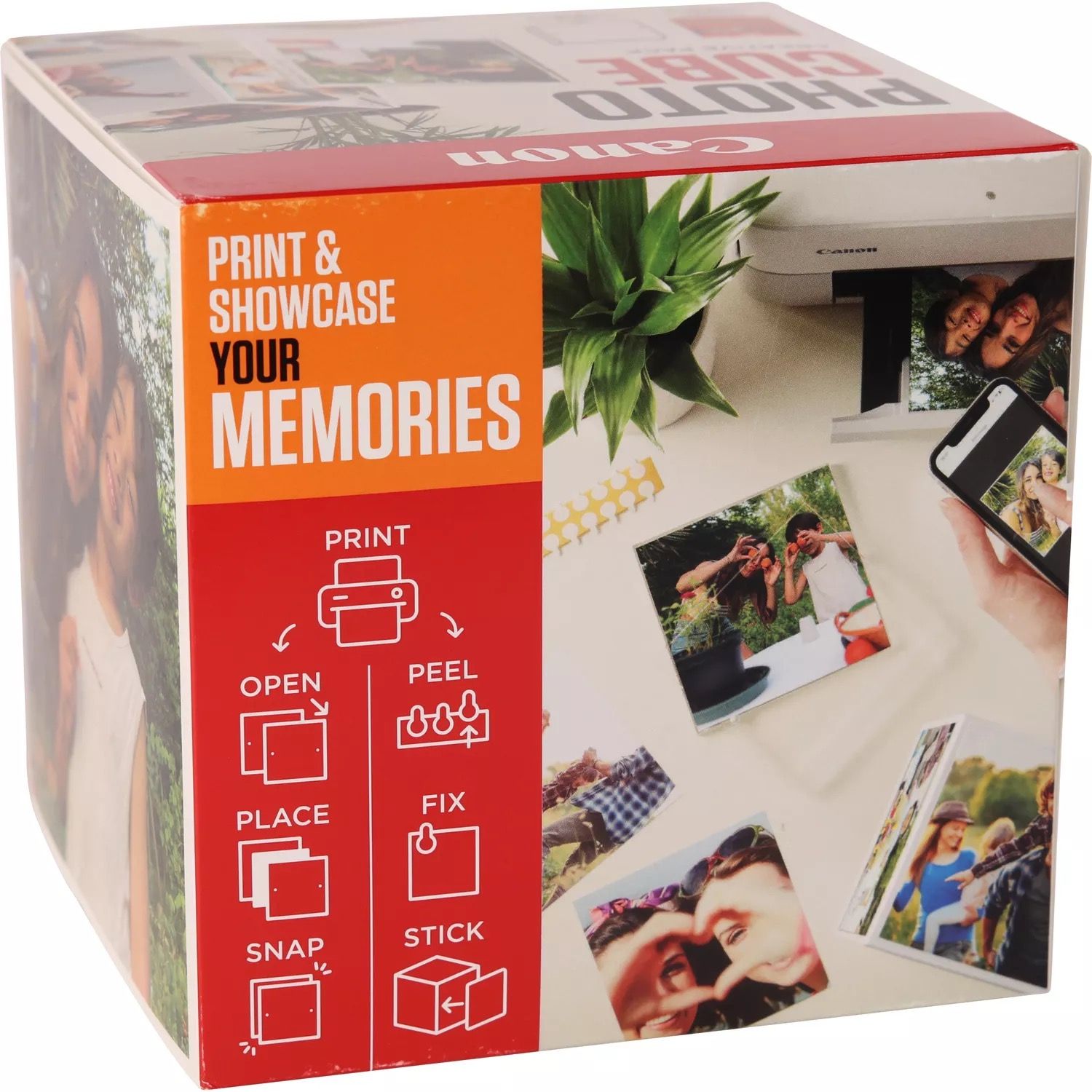 PP-201 5X5 PHOTO CUBE CREATIVE/PACK WHITE ORANGE (40SHEETS) + A_2