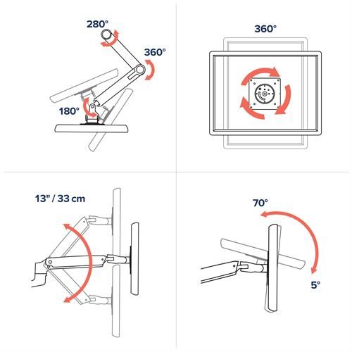 LX DUAL SIDE BY SIDE ARM POLISH/27IN 18.1KG LIFT33 MIS-D 10Y WA_6