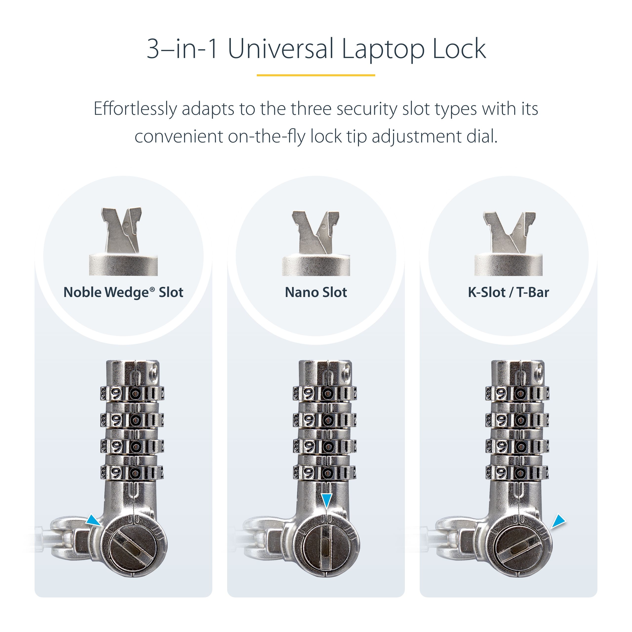 UNIVERSAL LAPTOP LOCK 3-IN-1/LOCKING SECURITY CABLE_9