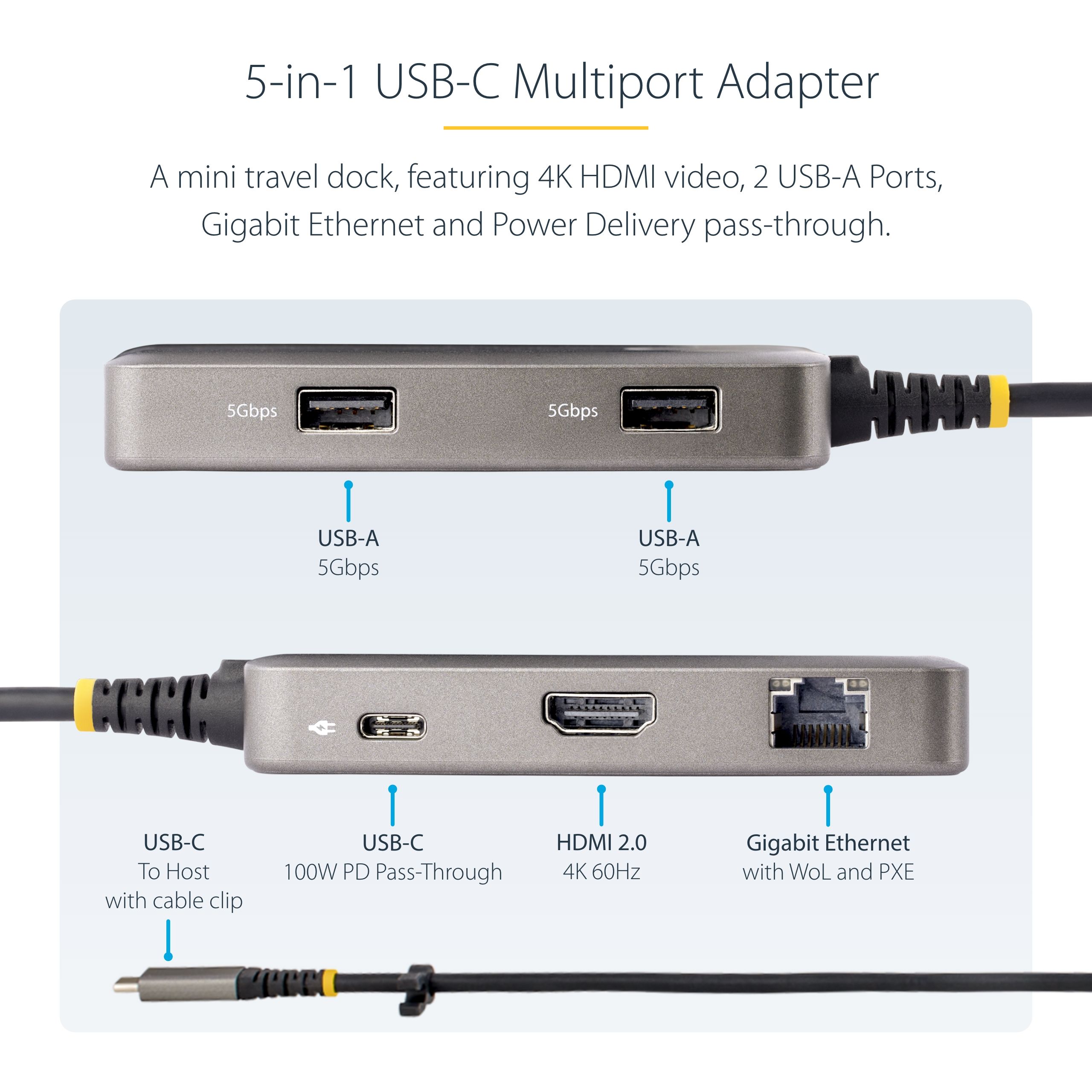 USB-C MULTIPORT ADAPTER HDMI/HDMI MINI TRAVEL DOCKING STATION_9