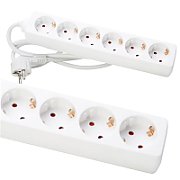 SOCKET STRIP 6 PORT W/O SWITCH/PROTECTIVE CONTACT WHITE_1