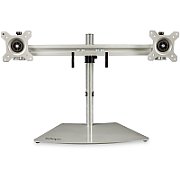 DUAL-MONITOR STAND - HORIZONTAL/FOR UP TO 24IN MONITORS - SILVER_1