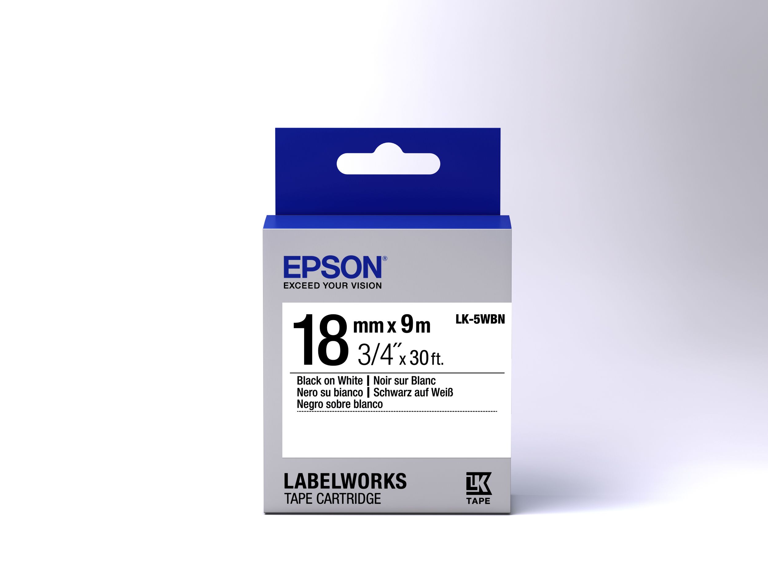 Epson Label Cartridge Standard LK-5WBN Black/White 18mm (9m)_2