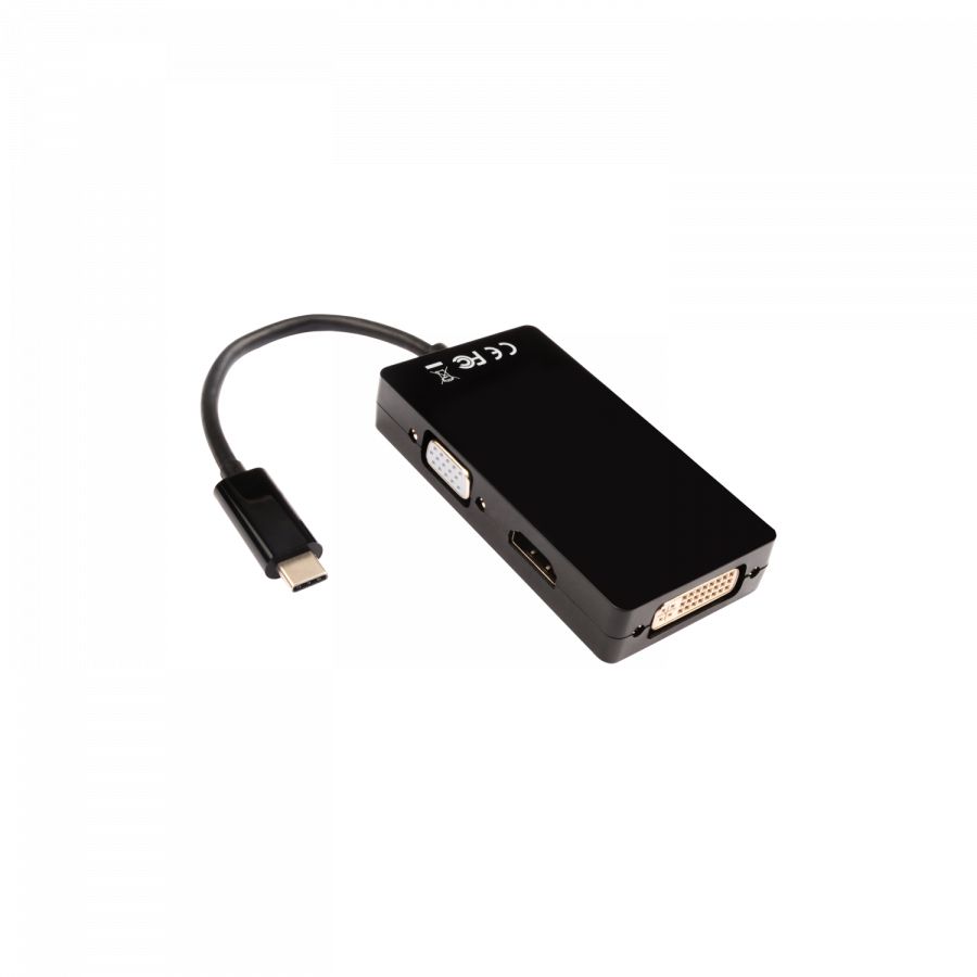 USB-C TO 3IN1 VIDEO ADAPTER/VGA DVI HDMI 9GBPS 4K/30HZ UHD_3