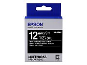 Epson Label Cartridge Vivid LK-4BWV White/Black Label Tape 12mm (9m)_1