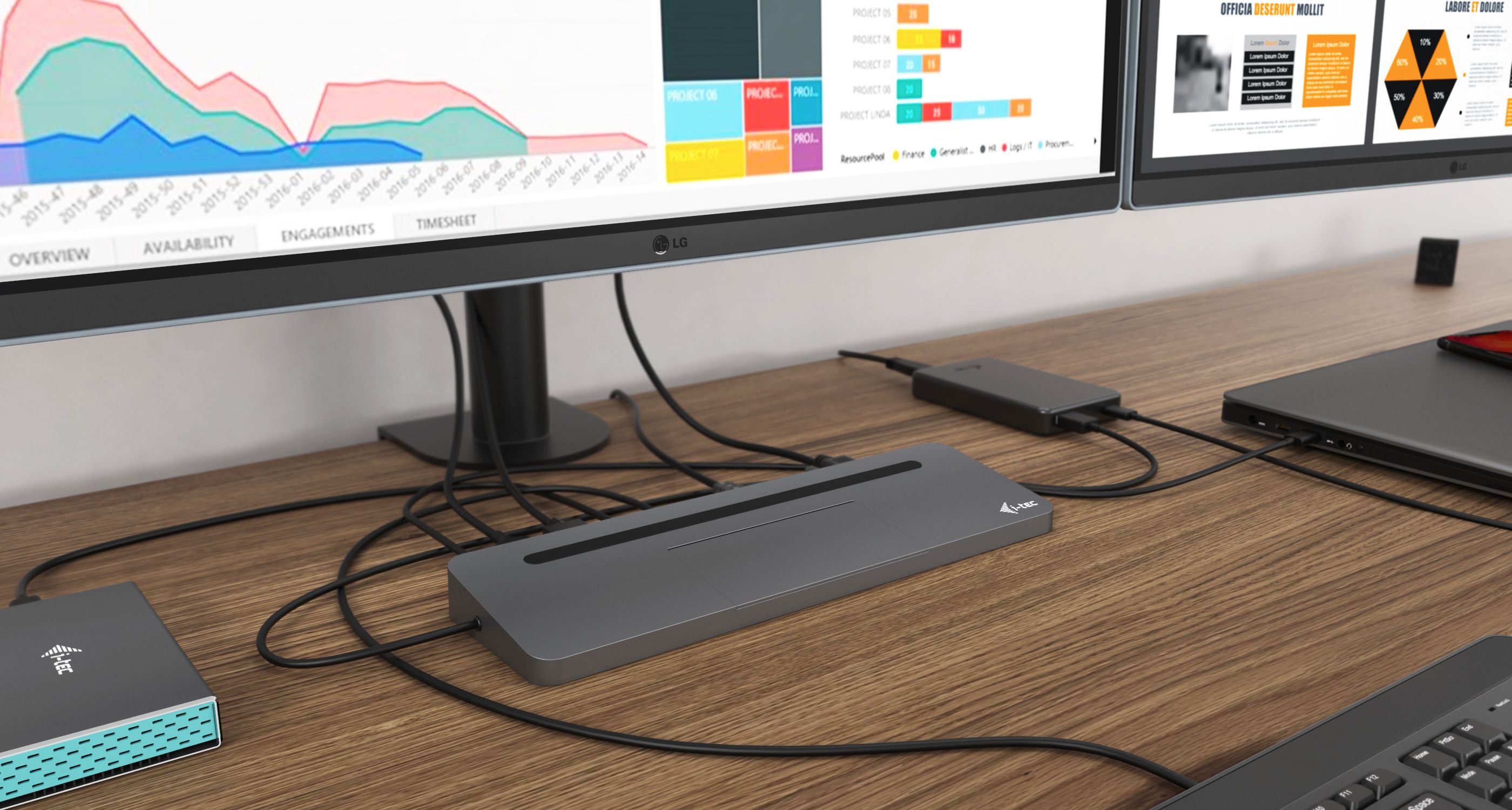 I-TEC USB-C 3XLCD DOCK W/ PD85W/METAL LOW PROFILE 3X LCD DOCK_6