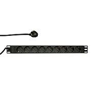 PDU LOGILINK 1U pt. rack 19 inch, 8 prize Schuko, intrare IEC, max 10 A, breaker, protectie la supratensiune, 3 m, 