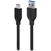 Cablu alimentare si date Genius, pt. smartphone, USB 3.0 (T) la USB 3.1 Type-C (T), QC 3.0, 1m, braided nylon, negru_1