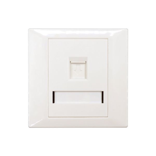 Faceplate Keystone RJ45,86x86, 1 port, EMTEX,  EMT-FP8686-1