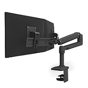 LX DESK DUAL DIRECT ARM/25IN MIS-D 10Y W MATTE BLACK_1