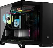 Carcasa CORSAIR 2500X Micro ATX Dual Chamber Black, Tempered Glass, mATX, Cooling Layout: Top: 3x120mm sau 2x140mm, Side: 2x120mm, Bottom: 3x120mm sau 2x140mm, Rear: 1x120mm, Expansion Slots 4, 2x2.5 SSD 2x3.5 HDD, no psu included_1