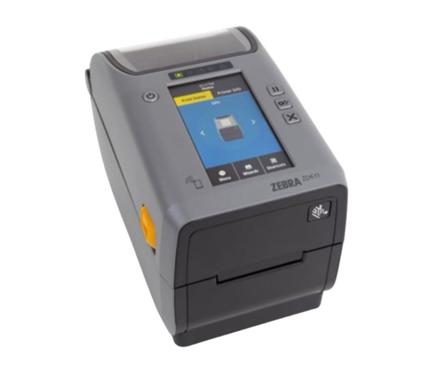 Thermal Transfer Printer (74M) ZD611, Color Touch LCD; 300 dpi, USB, USB Host, Ethernet, BTLE5, Cutter, EU and UK Cords, Swiss Font, EZ_3