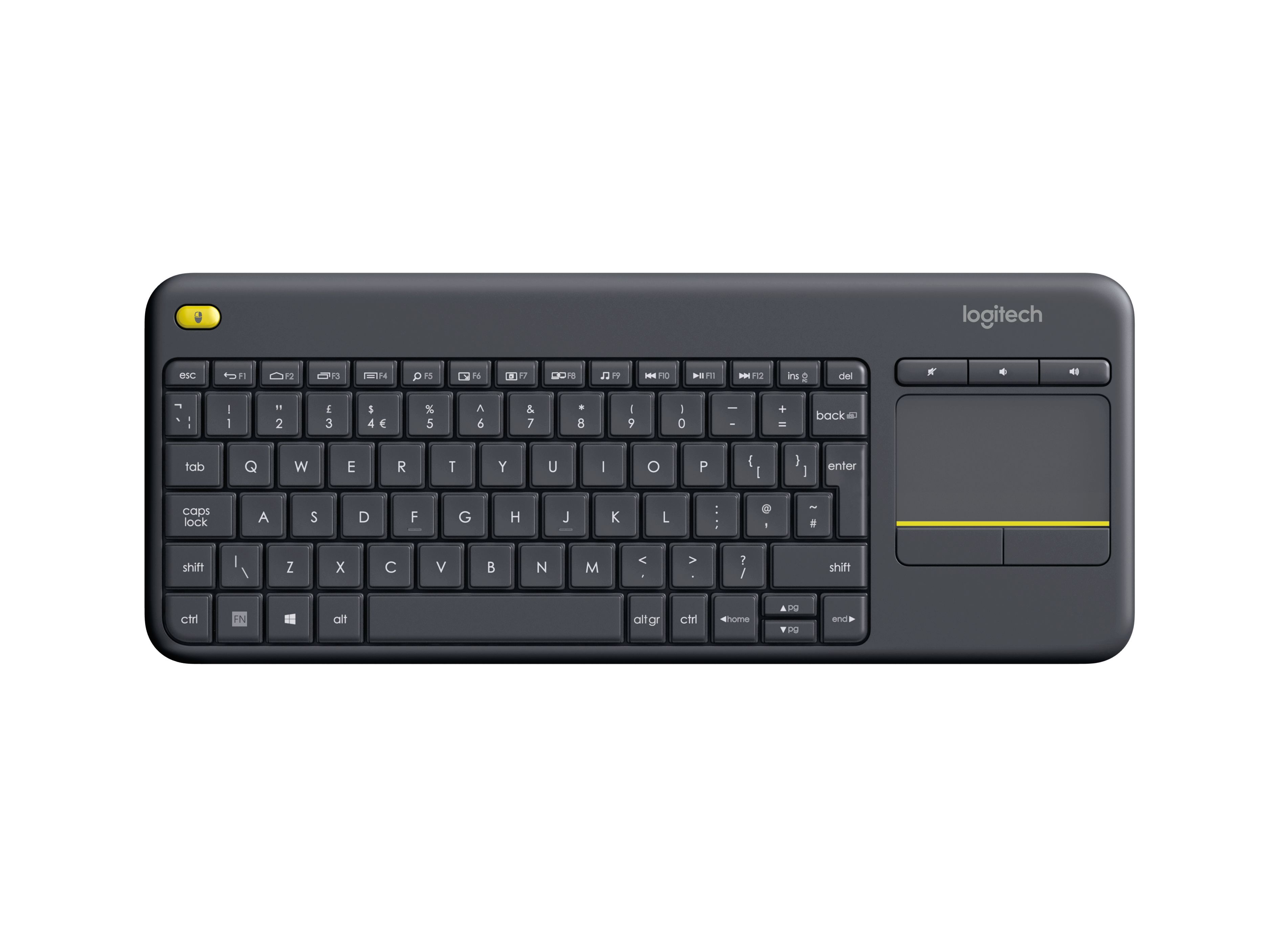 WIRELESS TOUCH KEYBOARD K400+/DARK - FRA - 2.4GHZ CENTRAL_2