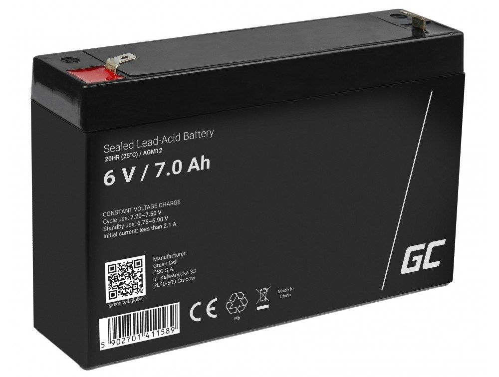 Green Cell Battery AGM 6V 7AH_8