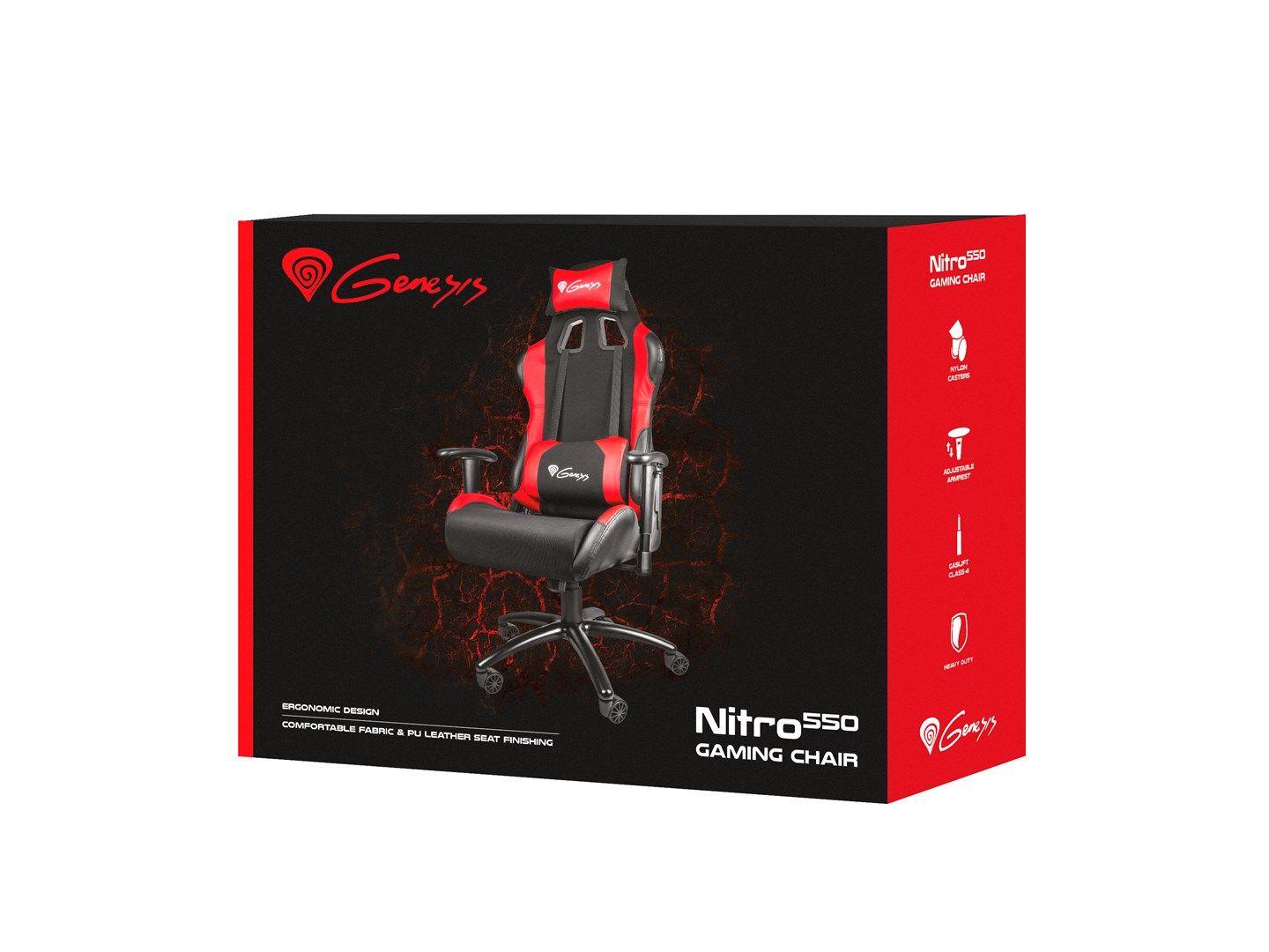 NATEC NFG-0784 Genesis Gaming Chair NITRO 550 Black-Red_9