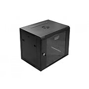 DIGITUS DN-W19 09U/450/B DIGITUS Wallmount cabinet 9U, 600x450mm, black RAL 9004_1