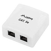 LANBERG OU5-0002-W Lanberg UTP Data Box 2-port RJ45 unshielded cat. 5E_1