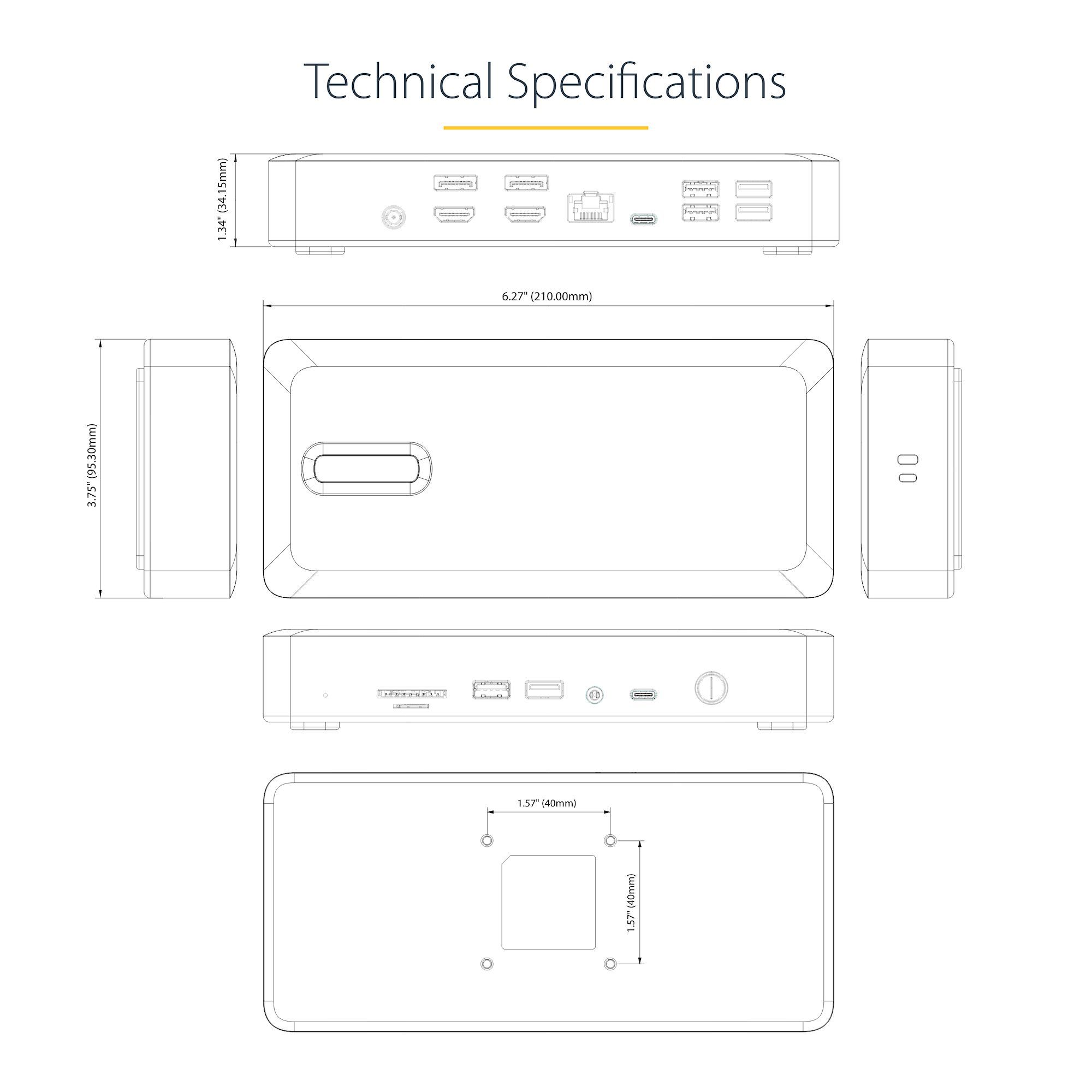 THUNDERBOLT 4 DOCK 2X HDMI/DP/2X HDMI 2X DISPLAYPORT - 98W PD_8