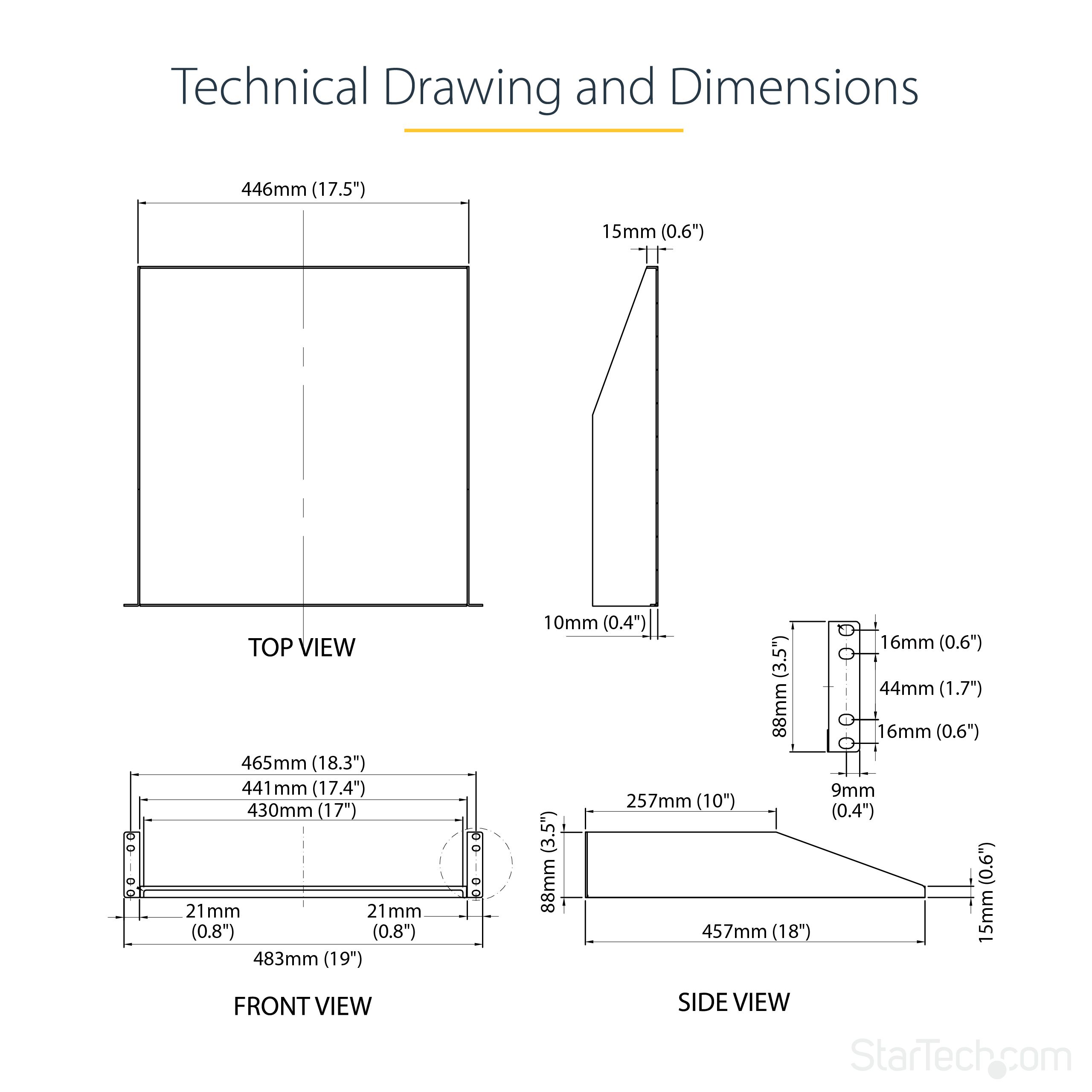 2U FIXED RACK MOUNT SHELF/._15