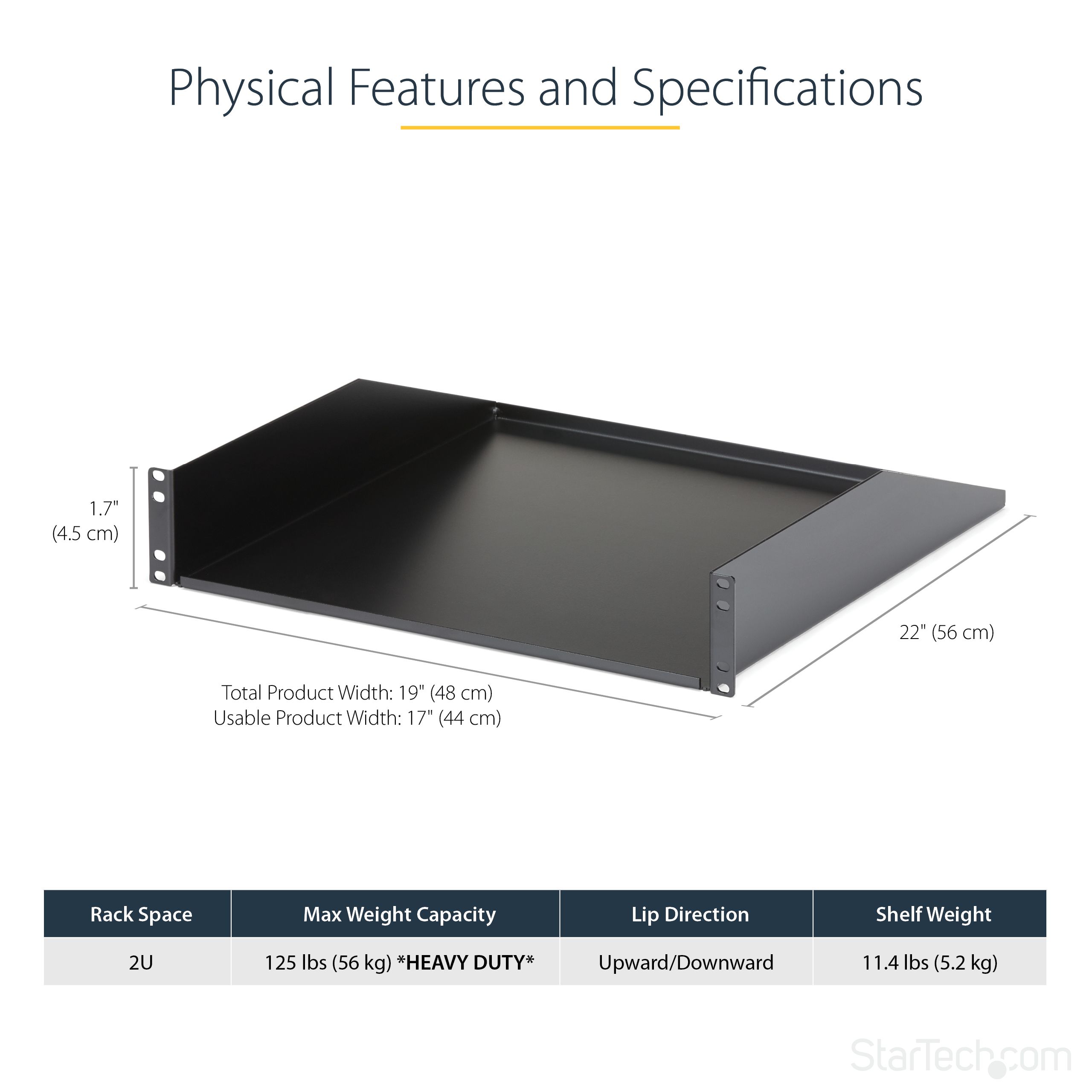 2U FIXED RACK MOUNT SHELF/._7