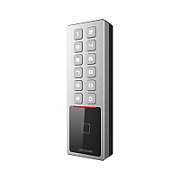 Cititor de proximitate cu tastatura Hikvision DS-K1T805MBWX, M1 card, RS-485 and Wiegand (W26, W34), network interface, Wi-Fi, alimentare: 12 VDC/1 A, protectie: IP65, IK08, dimensiunii: 57.7 mm × 177 mm × 34.6 mm._1