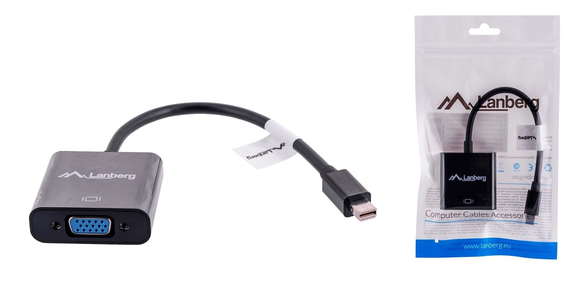 LANBERG AD-0006-BK Lanberg adapter mini Displayport(M)->VGA(F) cable_2