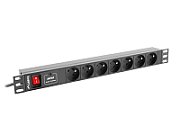 LANBERG PDU-07E-0200-IEC-BK Lanberg PDU 1U 10A, 7 sockets French, 2m, Black_2