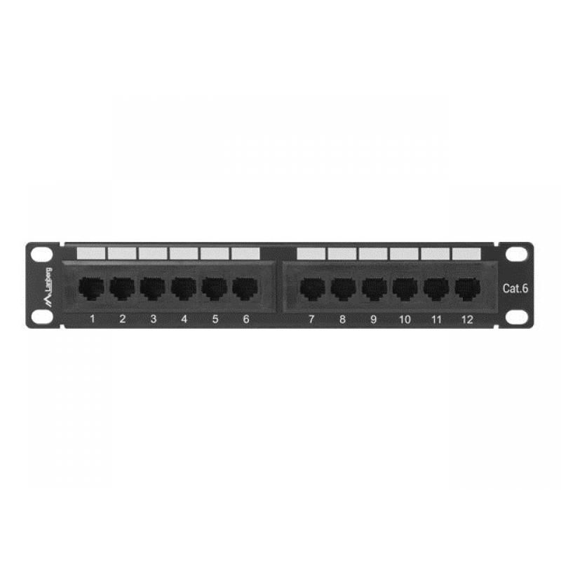 LANBERG PPU6-9012-B Lanberg Patch Panel 10, 12 port 1U, cat.6, black_2