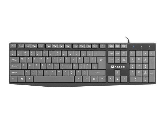 NATEC NKL-1507 Natec Keyboard NAUTILUS SLIM Black/Grey, USB, US Layout_3