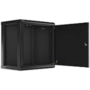 LANBERG Wall mount cabinet 19inch 12U 600x450 steel doors black flat pack_1