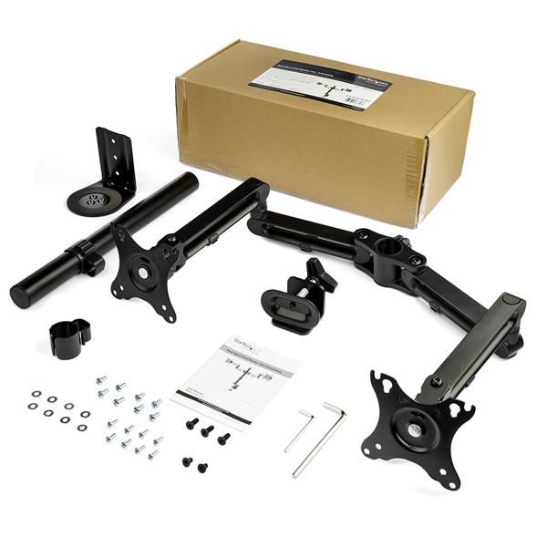 DESK MOUNT DUAL MONITOR ARM/UP TO 32IN MONITORS DUAL SWIVEL_8