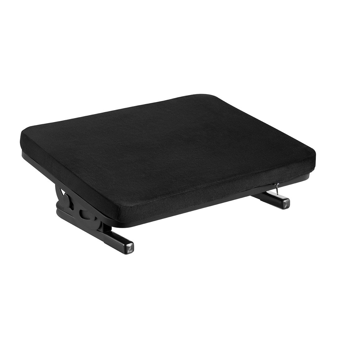 Maclean MC-460 Ergonomic Footrest Leg Foot Rest Infinitely Adjustable Angle Under Desk Removable Cushion Cushioned_5