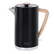 Adler | Kettle | AD 1347b | Electric | 2200 W | 1.5 L | Stainless steel | 360° rotational base | Black_1