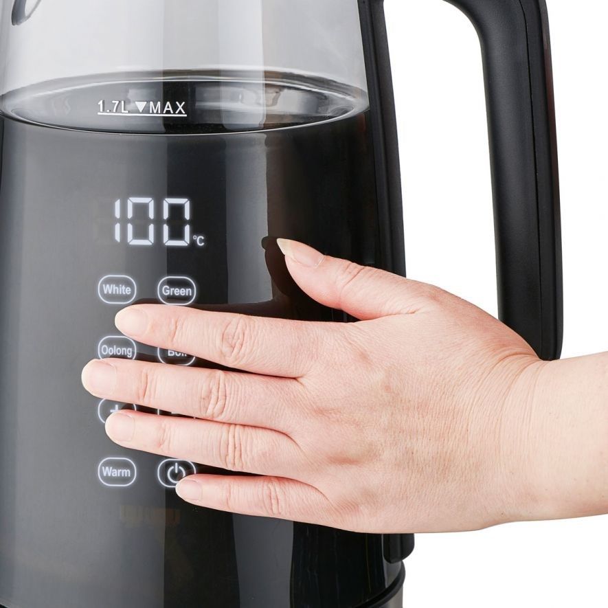 ELDOM C530 NEVO electric kettle 1.7 L 2200 W Black  Transparent_3