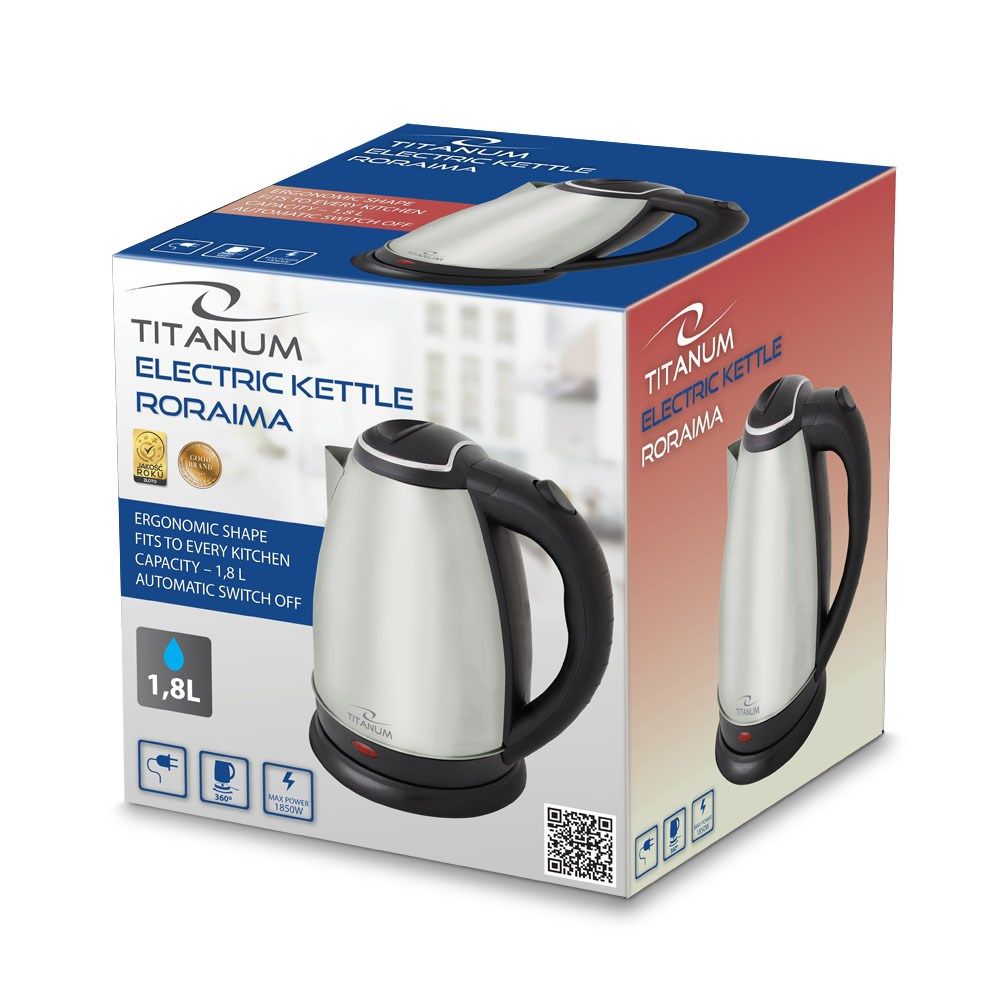 Titanum TKK102X Electric kettle 1.8L 1800W Inox Silver_5