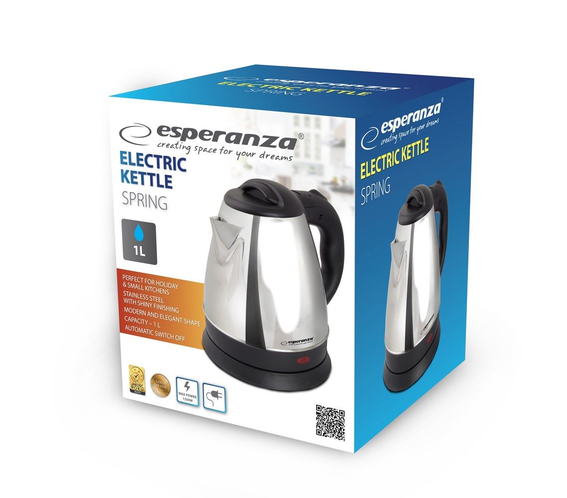 Esperanza EKK116S Electric kettle 1 L 1350 W Silver_2