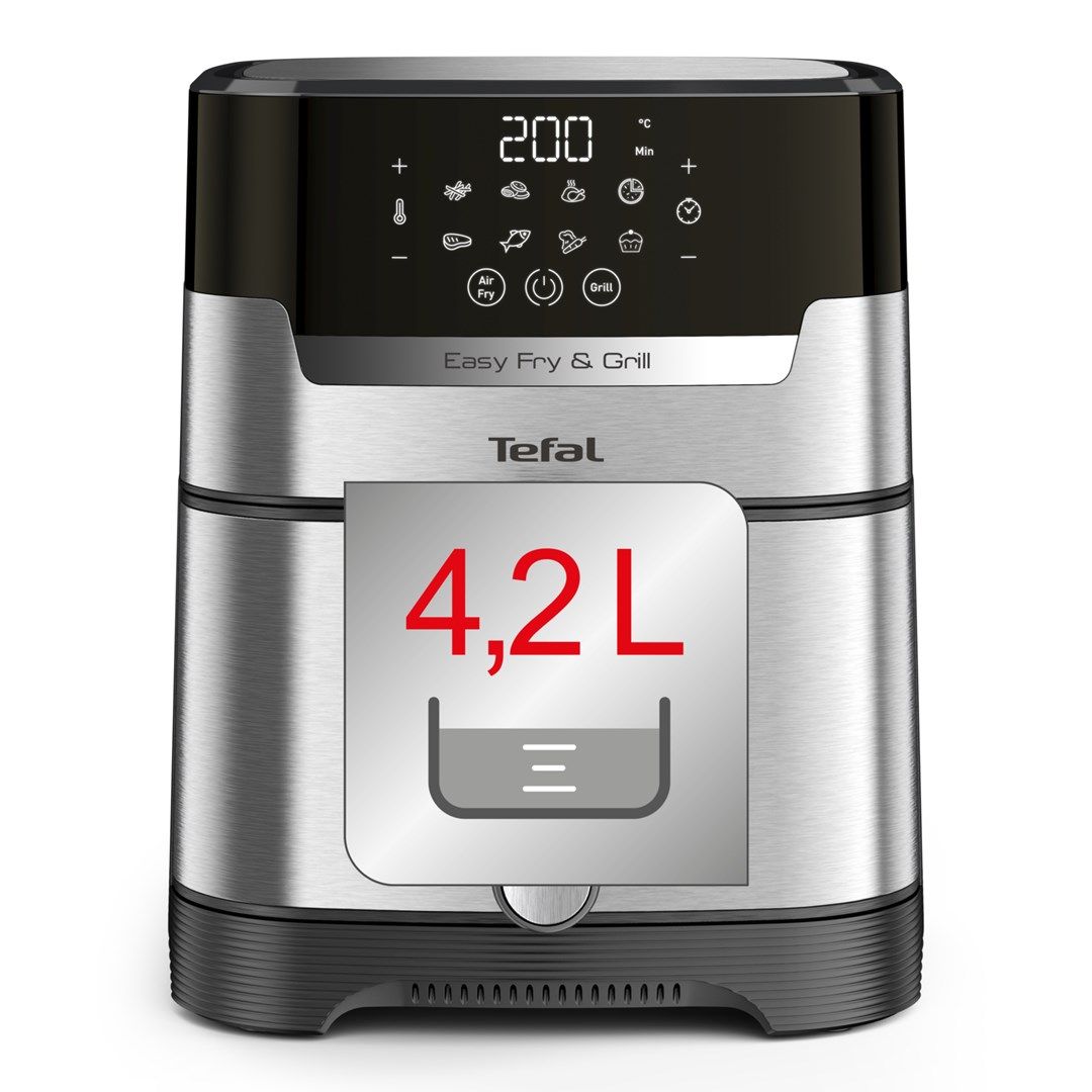 Tefal Easy Fry & Grill EY505D Single 4.2 L Stand-alone 1550 W Hot air fryer Stainless steel_3