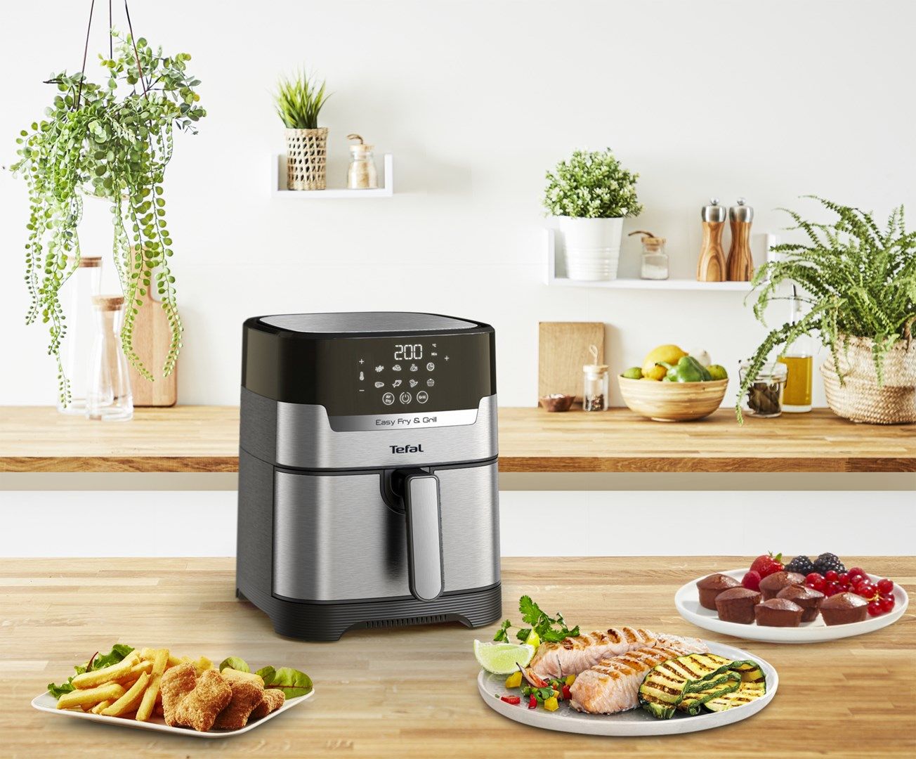 Tefal Easy Fry & Grill EY505D Single 4.2 L Stand-alone 1550 W Hot air fryer Stainless steel_5