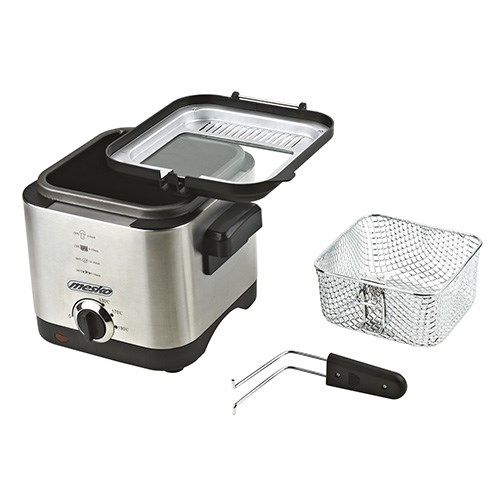 Mesko Home MS 4910 fryer Single 1.5 L Stand-alone 900 W Deep fryer Black  Satin steel_2