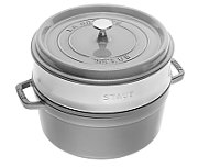 Round cast iron pot with Staub insert - 3.8 ltr  Graphite_1