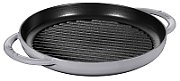 STAUB round cast iron grill pan with two handles 40509-522-0 - graphite 26 cm_1