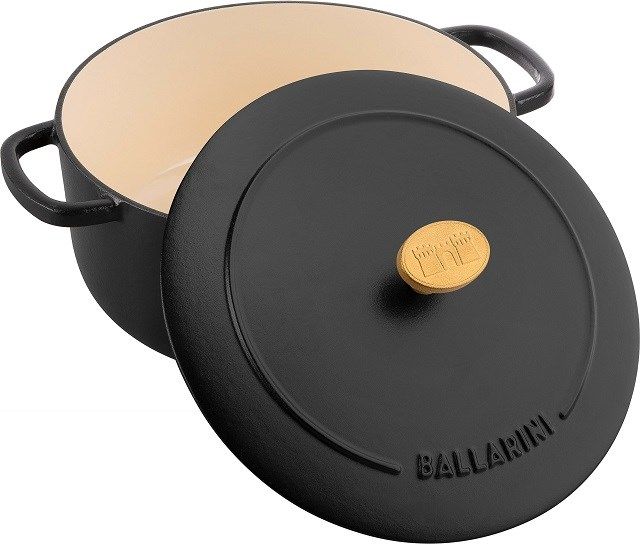 Ballarini Bellamonte Round Cast Iron Pot - Black  5.5 ltr_2