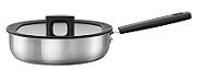 FISKARS FRYING PAN 26cm / 2 8L WITH LID HARD FACE STEEL CHEF_1