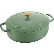 BALLARINI BELLAMONTE OVAL CAST IRON POT 75003-574-0 - 5.5 LTR GREEN_1