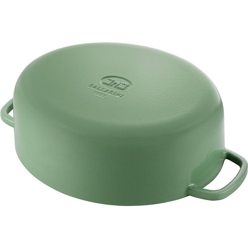 BALLARINI BELLAMONTE OVAL CAST IRON POT 75003-574-0 - 5.5 LTR GREEN_4